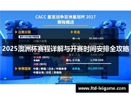 2025澳洲杯赛程详解与开赛时间安排全攻略 2025澳洲杯赛程详解与开赛时间安排全攻略